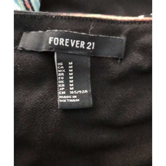 Forever 21 Striped Sleeveless Crop Top Black Medium - Picture 3 of 4